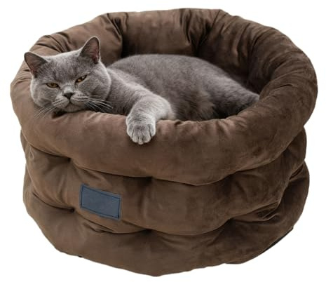 Genérico per gatti - per gatti 48 x 48 cm - per animali domestici, per gattini, posto per dormire per gatto, CAM per | Bordo rialzato per poggiatesta e calore | Antidesli