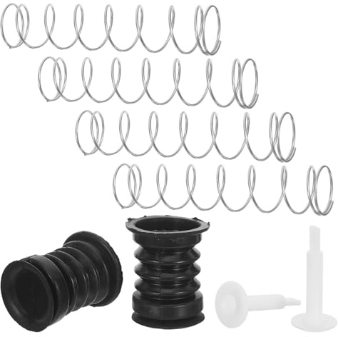 AKOOSY Universal Washer Drain Hose Seal Plug with Rubber Drain Valve, 2 Sets Spring Pull Rod Design for Twin Tub Washing Machine, Leak Protection for Home Laundry
