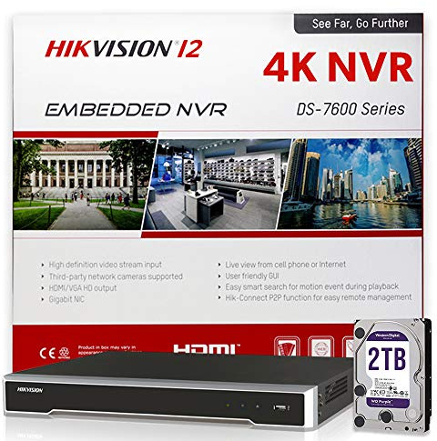 Hikvision DS-7608NI-I2/8P-2TB P Series 8-Channel 12MP NVR with 2TB Storage (US Version)