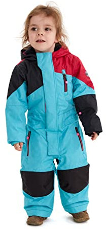 Killtec Kesley Mini, Tuta da Sci con Cappuccio e ghetta antineve Unisex-Bambini e Ragazzi, Turquoise, 98-104