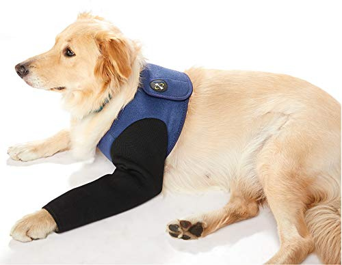 Coodeo Hund Recovery Anzug, Abriebfeste Hund Recovery Hülse, waschbar 2.5mm wasserdicht, Haustier Wunden verhindern Lecken, beißen, trocken halten (XXXS)