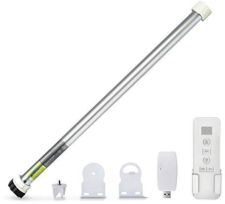 zemismart Tuya WiFi wiederaufladbare Rollläden Motor,Smart Shutter Motor Eingebaute Batterie Smart Life Tubular Shade Engine Alexa Google Home Control Timer,Tuya APP Fernbedienung (Remote16,for 25mm)