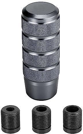 X AUTOHAUX Knob Gear Shift Manual Transmission Stick Shift Knob Set | 9.5cm, Deep Titanium Tone, Manual transmission stick shift knob, Metal, for Car