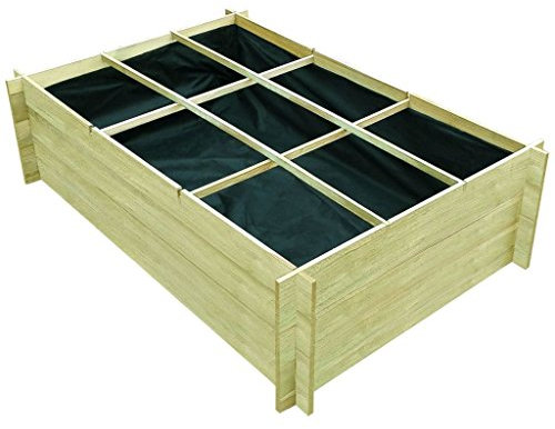 Tidyard Fioriera,da Giardino,Patio,Terrazzo,Blacone,in Legno Impregnato,Fioriera da Esterno in Legno,Fioriera Grande,Fioriera Quadrato,Fioriera in Legno Massello,Fioriera Esterno Grande