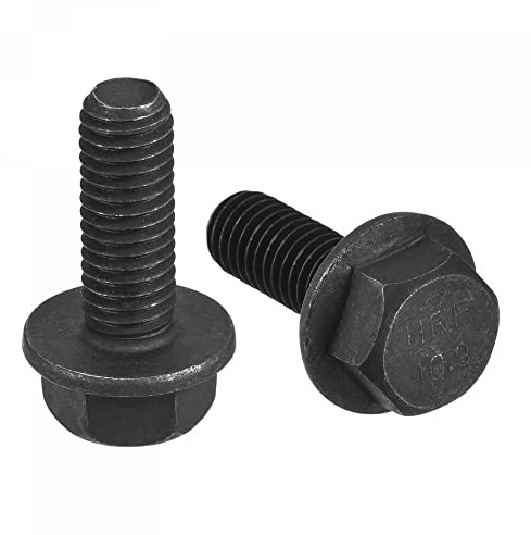 sourcing map M8 x 20 mm Sechskant-Flanschschrauben, 10 Stück 10,9 Karbonstahl-Sechskantschrauben