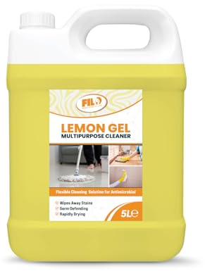 FILO Lemon Floor Cleaner Liquid 5 Litre – Concentrated Lemon Floor Gel & All Purpose Cleaner – Neutral pH Multi-Surface Formula for Wood, Tile & Laminate