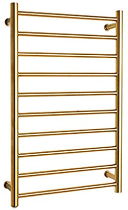 Scaldasalviette riscaldato elettrico intelligente Scaldasalviette riscaldante elettrico a 10 barre Scaldasalviette per montaggio a parete in acciaio inossidabile 304 Oro rosa (Color : Gold Color, Size
