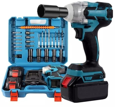 OISE ART STORE Trade Shop - Avvitatore Impulsi Svita Avvita Bulloni Doppia Batteria 20v 5ah + 25 Accessori