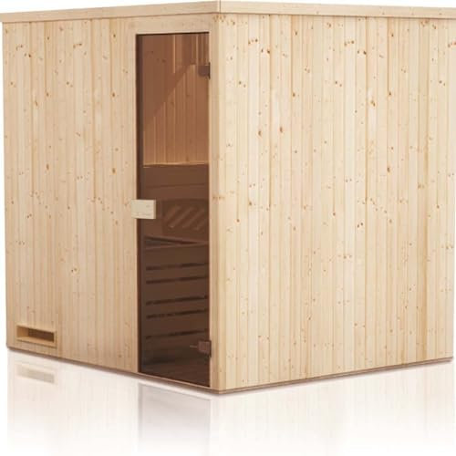 Cabine de Sauna 244x194x199 avec poêle à Commande déportée