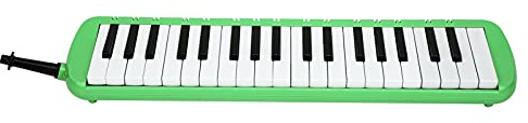 Melodica 37 Tasten Tastatur Melodica, 37 Tasten Blasmusikinstrument Professionelles Tragbares Melodica-Training, Geeignet für Anfänger (Grün)
