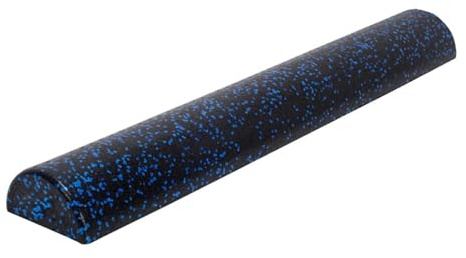 Dickly Rodillo de Espuma para Masaje, Medio Rodillo de Espuma Redondo para Cuello, Flexibilidad, Equilibrio, Bloque de Rodillo de Entrenamiento, Equipo de Fi, Azul Negro