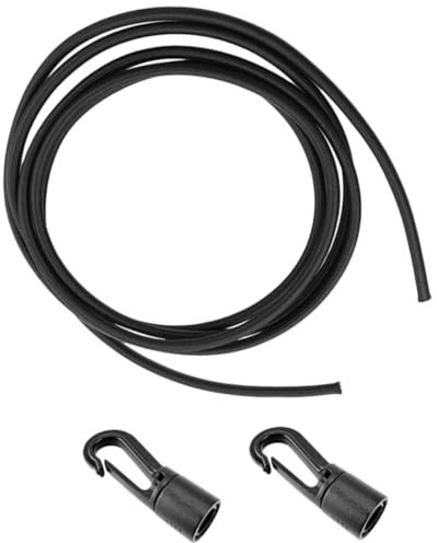 KONTONTY Elastic Shock Cord Hooks 5m Bungee Rope Kit for Kayak and Tent Pole Shock Cord Outdoor Securing and Camping Gear