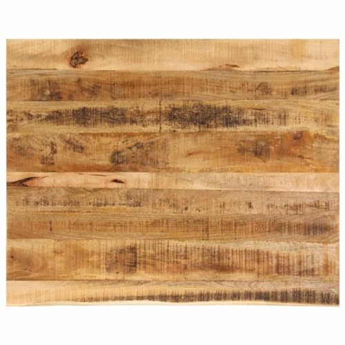 vidaXL Tischplatte, Holzplatte für Tisch Esstisch Couchtisch, Massivholzplatte Baumkante, Ersatztischplatte, 110x80x3,8cm Massivholz Raues Mangoholz