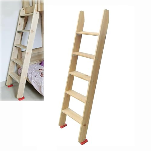 XRRJFYH Holzleiter Etagenbett Ladder 3/4/5 Stufen Anlegeleiter Leiter Holz Hochbett Leiter für Schlafzimmer, Schlafsäle, Wohnungen(150cm/59in)