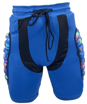 rockible Pantalones Cortos Protectores de Cadera Resistentes a Los Impactos para Niños en Actividades Deportivas, Azul L