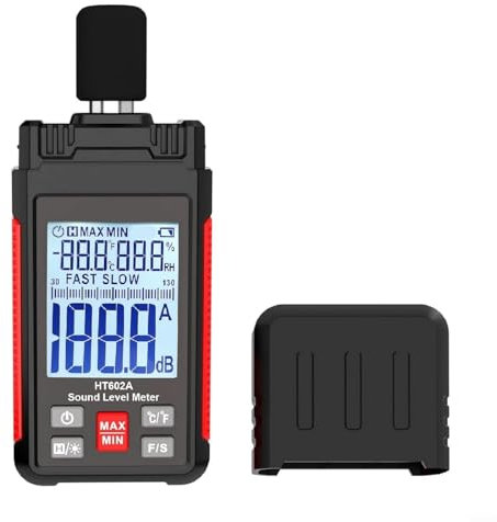 HT602A Professionelles Schallpegelmessgerät mit genauen Messungen von Dezibel neben Temperatur- und Feuchtigkeitstestfunktionen