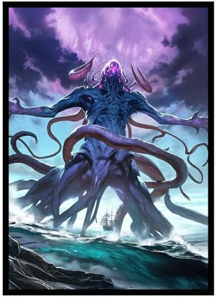 Katomula 100 MTG Kartenhüllen mit 100 Innenhüllen, strukturierte Rückseite Art Hüllen, passend für Karten in Standardgröße - Eldrazi