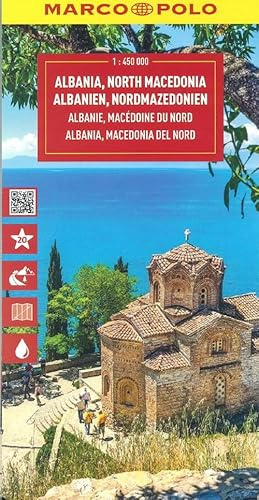 Albania e Macedonia del nord 1:450.000. Ediz. multilingue