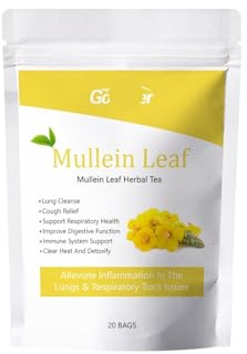 Bolsitas De Té De Hojas De Gordolobo For Limpiar Los Pulmones. Mejora La Función Pulmonar. Terapia Corporal Natural. Refrescante Y Fácil De Preparar.(2PCS)