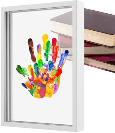 Baby-Hand- und Fußabdruck-Set, Handabdruck, Basteln, Andenken, transparenter Bilderrahmen, zum Aufhängen, Schreibtisch-Ornament für Babyparty, Kinderzimmer