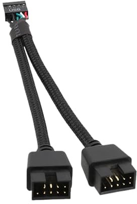 Motherboard USB Splitter - 9 Pin Extension Cable, Durable Header Connection, Motherboard Adapter with Materials | USB Header Splitter for Schools
