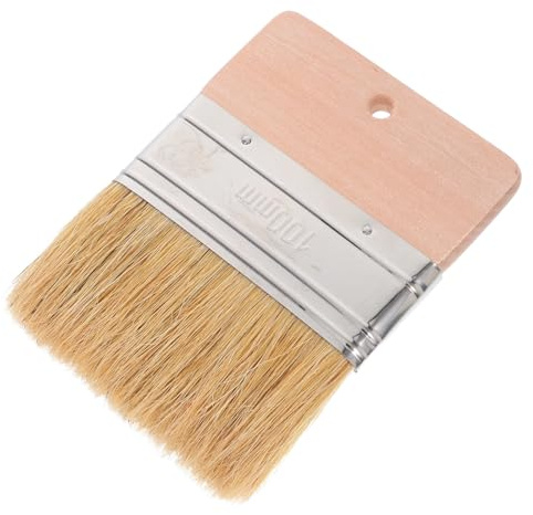 Alipis Natural Boar Bristle Brush 4-Inch Wood Handle Small Cleaning Brush for Furniture Painting and Beach Sand Removal, Sand Remover Tool for Outdoor and Wall Painting