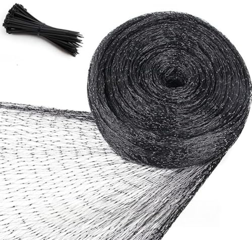 Garden Netting 4x6m,Heavy Duty Black Mesh Bird Netting – UV Resistant Nylon Net for Pond,Vegetable Patch & Fruit Protection,Multipurpose Plant Cover for Garden & Yard