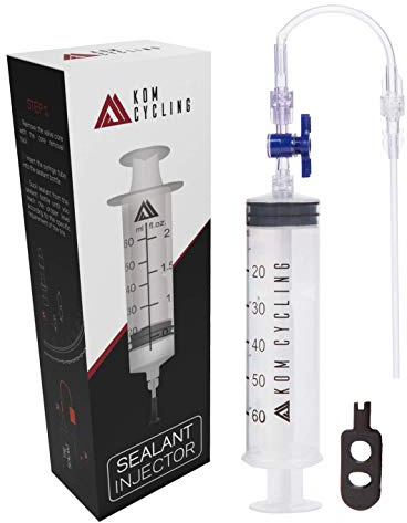 KOM Cycling Tubeless Sealant Injector Syringe and Presta Valve Core Removal Tool Designed for Stans No Tubes sealant and Other sealants
