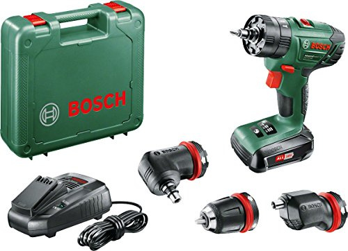 Bosch Home and Garden Coffret perceuse visseuse à percussion sans fil Bosch - AdvancedImpact 18 QuickSnap (Livré avec une batterie 18V-1,5Ah, 3 mandrins et accessoires), Vert, 06039A3400