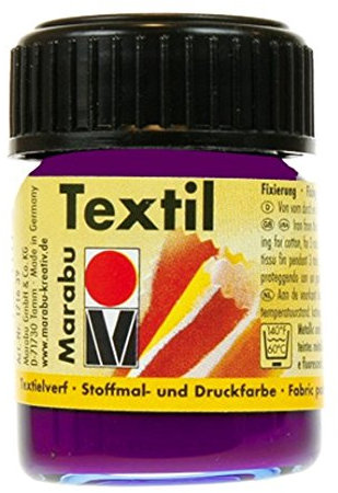 Marabu Farben Stoff 15 ml. 5 Stück. Lilla
