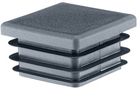 EMFA Lamellenstopfen 16x16 mm Anthrazit – Kunststoff Vierkantstopfen für Vierkantrohre | Endkappen zur Rohrabdeckung - 1 Stück