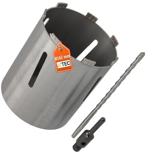 Diamant Bohrkrone SDS-plus Aufnahme und Zentrierbohrer Nutzlänge 180 mm Ø 162 mm Betonbohrkrone Kernbohrer