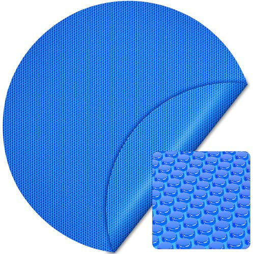 Wiltec Pool Solarfolie Ø 3,6 m, blau, Poolheizung aus 140 µ starkem PE Film, Poolabdeckung Poolplane Solarplane rund