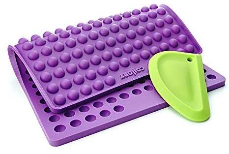 Collory Medium kupol (1,5 cm) silikon bakmatta och degskrapa set, gör-det-själv hundkakor, praliner och godis, alternativ till bakpapper, non-stick, livsmedelssäker och BPA-fri