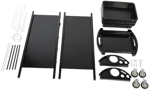 Ejoyous Carrello Parrucchiere Professionale con 5 Cassetti, Nero, 53 x 44 x 95 cm, per Parrucchieri ed Estetisti