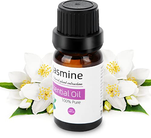Olio Essenziale Biologico, Olio Essenziale di Fragranza da 10 Ml Olio Essenziale Floreale per Donna, Gelsomino Melaleuca Ylang Ylang Sandalo Cura della Pelle(Gelsomino)