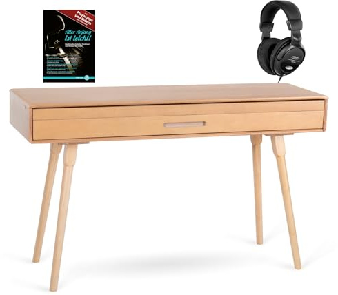 Classic Cantabile DP-730 OK Digitalpiano Eiche Set - Tisch mit eingebautem Piano - 88 Tasten mit Hammermechanik - Inklusive Notenhalter, Pedaleinheit, Kopfhörer und Schule - Eiche hell