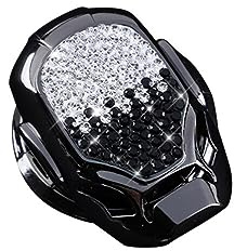 Auto Start Stopp Knopf Abdeckung Kristall Strass Metall Auto Motor Start Knopf Schutzabdeckung universelle kratzfeste Push Start Zündschalter Knopf Abdeckung für Autos LKWs SUVs