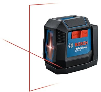 BOSCH GLL50-20 50 Ft Self-Leveling Cross-Line Laser, Includes Integrated Magnetic Mount & 2 AA Batteries