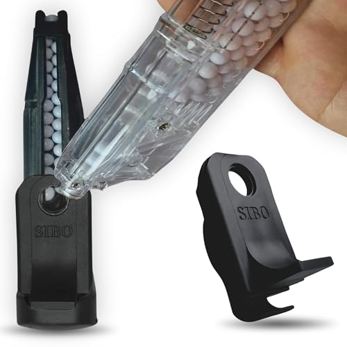 Sibo - Snabbladdare BB 6mm för Airsoft Magasin - Speedloader Pistoler Airsoft - Kompatibel med Biologiskt Nedbrytbara 0,20/0,25 BBs - Softair Laddningsverktyg (Svart)