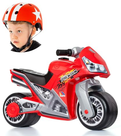 MOLTO | Moto Corridor Cross Cross Rot + Roter Helm Stern | Motorradstrecken Korridore für alle Arten von Gelände | Sicheres und langlebiges Spielzeug | Jungen und Mädchen | + 18 Monate