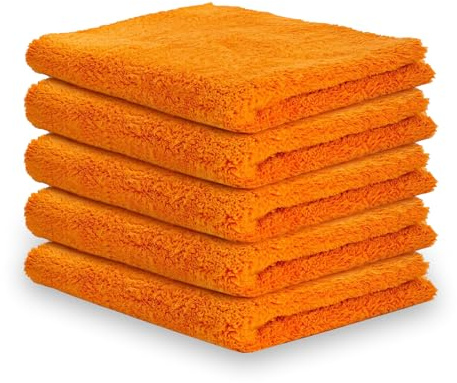 Microfiber Cleaning Cloths Pack of 5, 40x40cm Lint Free Reusable Duster