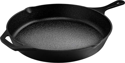 KICHLY Pre-Seasoned Cast Iron Skillet 30.5 cm, Safe Grill Cookware for Indoor & Outdoor Use, Chef’s Pan, Cast Iron Pan