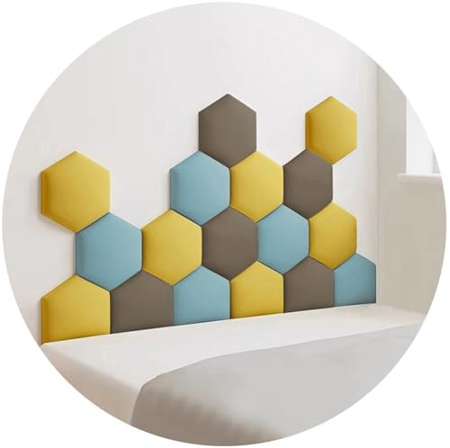 Panneaux muraux rembourrés, Autocollants muraux 3D Anti-Collision pour Enfants, Rembourrage Mural comme tête de lit, Panneau Mural décoratif à décoller et Coller (doré, 150 x 87 cm