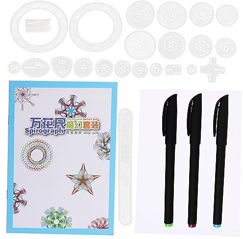 Gadpiparty 29-teiliges Set Vielseitiger Zeichenwerkzeuge Mit Ineinandergreifenden Zahnrädern, Geometrische Puzzle, Drehbares Zeichenspielzeug, Zeichenzubehör
