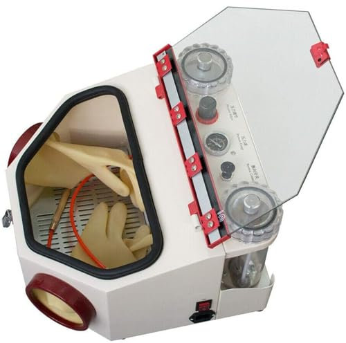 YXZQLOZ Den-tal laboratory sandblaster, double pen fine sandblaster sandblaster, and glass viewing window for material repair and polishing process