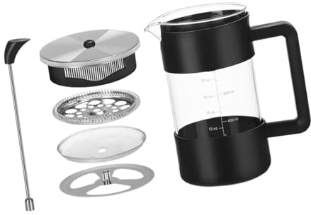 F Fityle Cafetière à Piston française, théière, Accessoires épais, théière Portable en Verre, Presse à café pour, Camping, café, Bureau