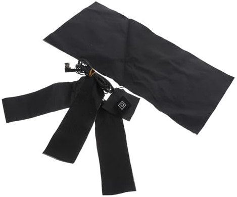NOLITOY Pad Riscaldante in Fibra di Carbonio Nero Interruttore, Morbido al Tatto e Confortevole per Coperte e Guanti, Riscaldatore Elettrico per Abbigliamento