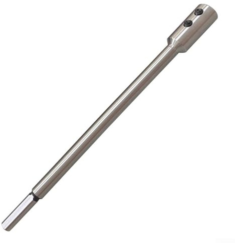 Extension de foret en alliage d'acier de 25,4 cm pour arbres ronds ou hexagonaux de 3/8, extension de profondeur de perçage de 20,3 cm, comprend 2 écrous et clé hexagonale, compatible