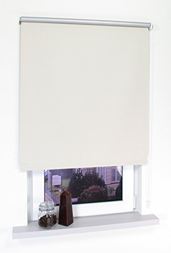 HOMELIA Seitenzugrollo Thermo- Verdunklung, mit silberner Thermo-Beschichtung, Made in Germany, 062 x 180 beige